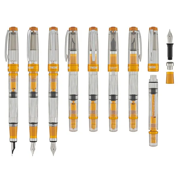 TWSBI Diamond 580ALR Fountain Pen in Yellow Sunset Medium