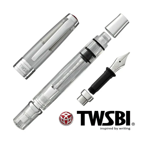 TWSBI Diamond 580AL Fountain Pen in Silver Broad