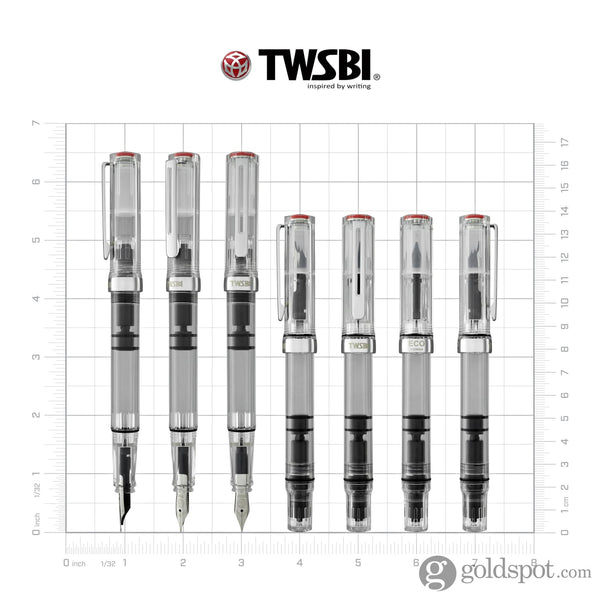 Twsbi  Eco Fountain Pen Clear Stub 1.1 