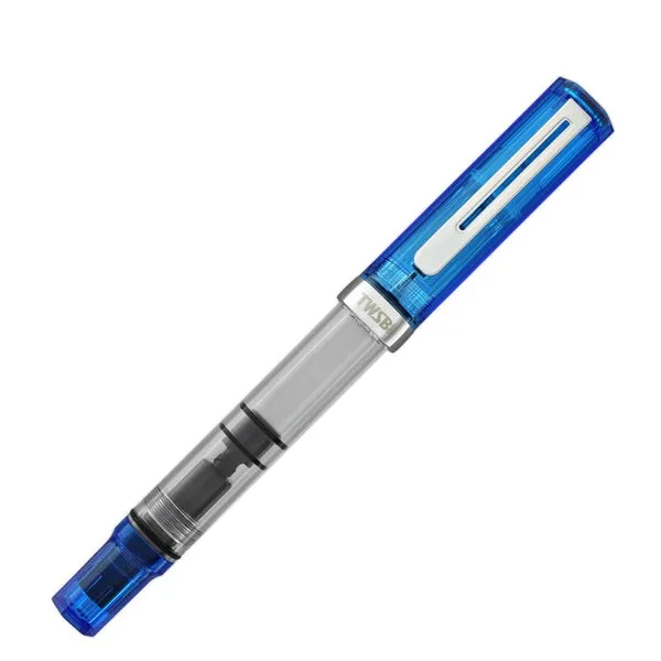Twsbi eco  Fountain Pen Transparent Blue Stub 1.1 Nib