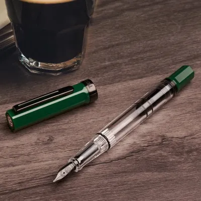 TWSBI ECO Irish Green with Onyx Fountain Pen Broad