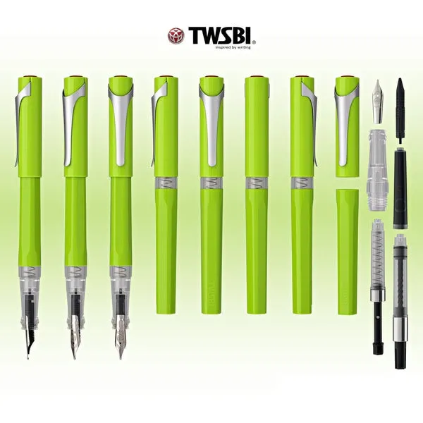 TWSBI Swipe Fountain Pen in Pear Green Extra Fine