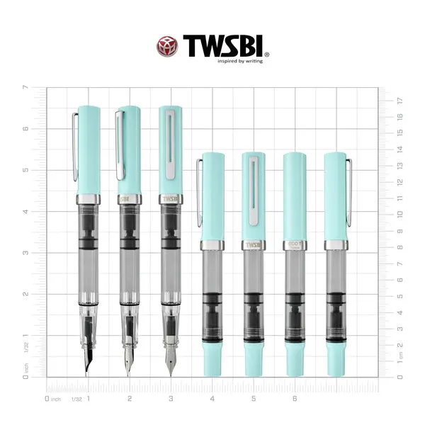 TWSBI ECO T Fountain Pen Mint Blue EF