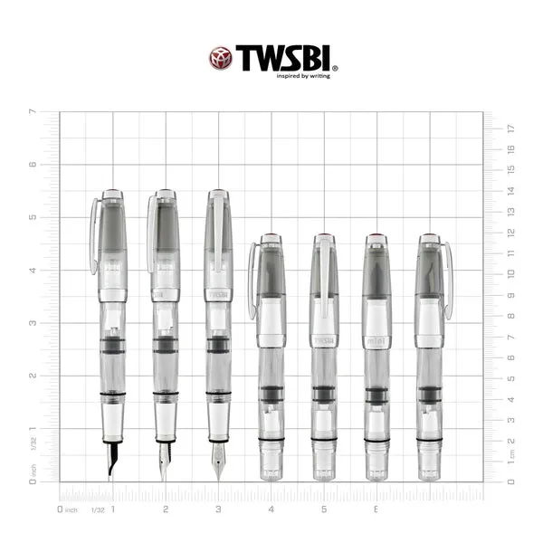 TWSBI Mini Fountain Pen In AL Silver Fine