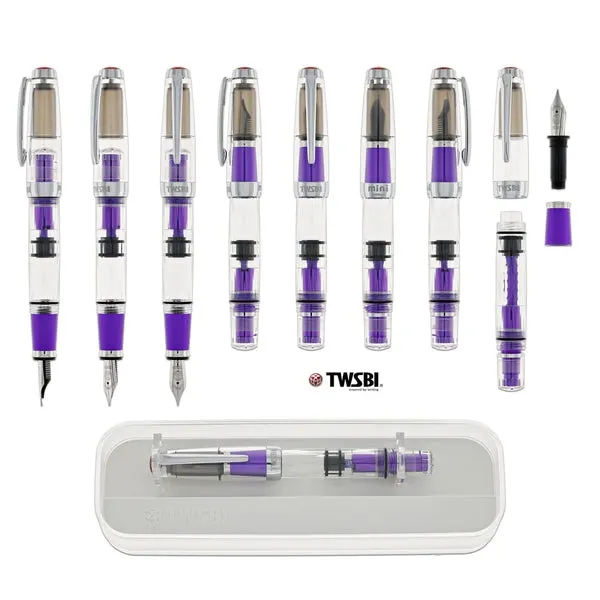 TWSBI Mini AL Fountain Pen in Grape Stub 1.1