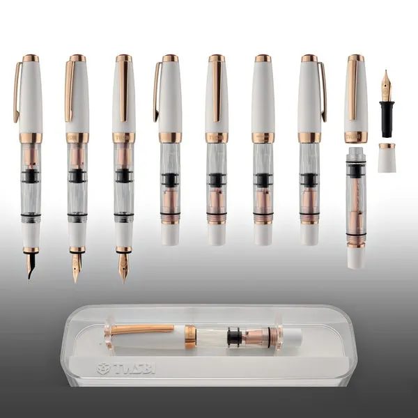 TWSBI Mini Fountain Pen in White Rose Gold Special Edition Broad