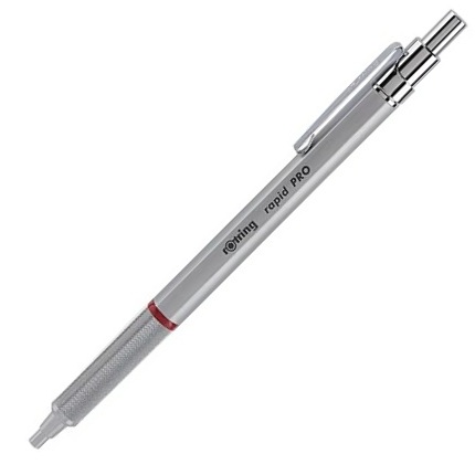 Rotring | Rapid Pro | Silver Retractable | Ball Point Pen | Metal Body