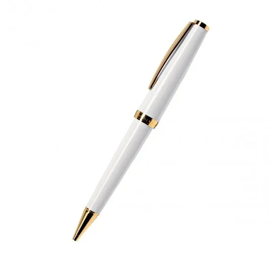 Cleo Skribent Classic White Gold Ballpoint Pen 24124