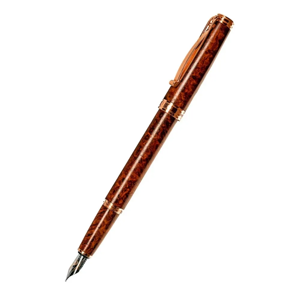 Cleo Skribent Natura Amboyna Burl Fountain Pen fine