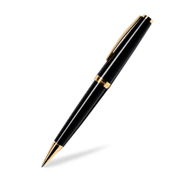 Cleo Classic Propelling Ballpoint Pen Black/Gold Trim