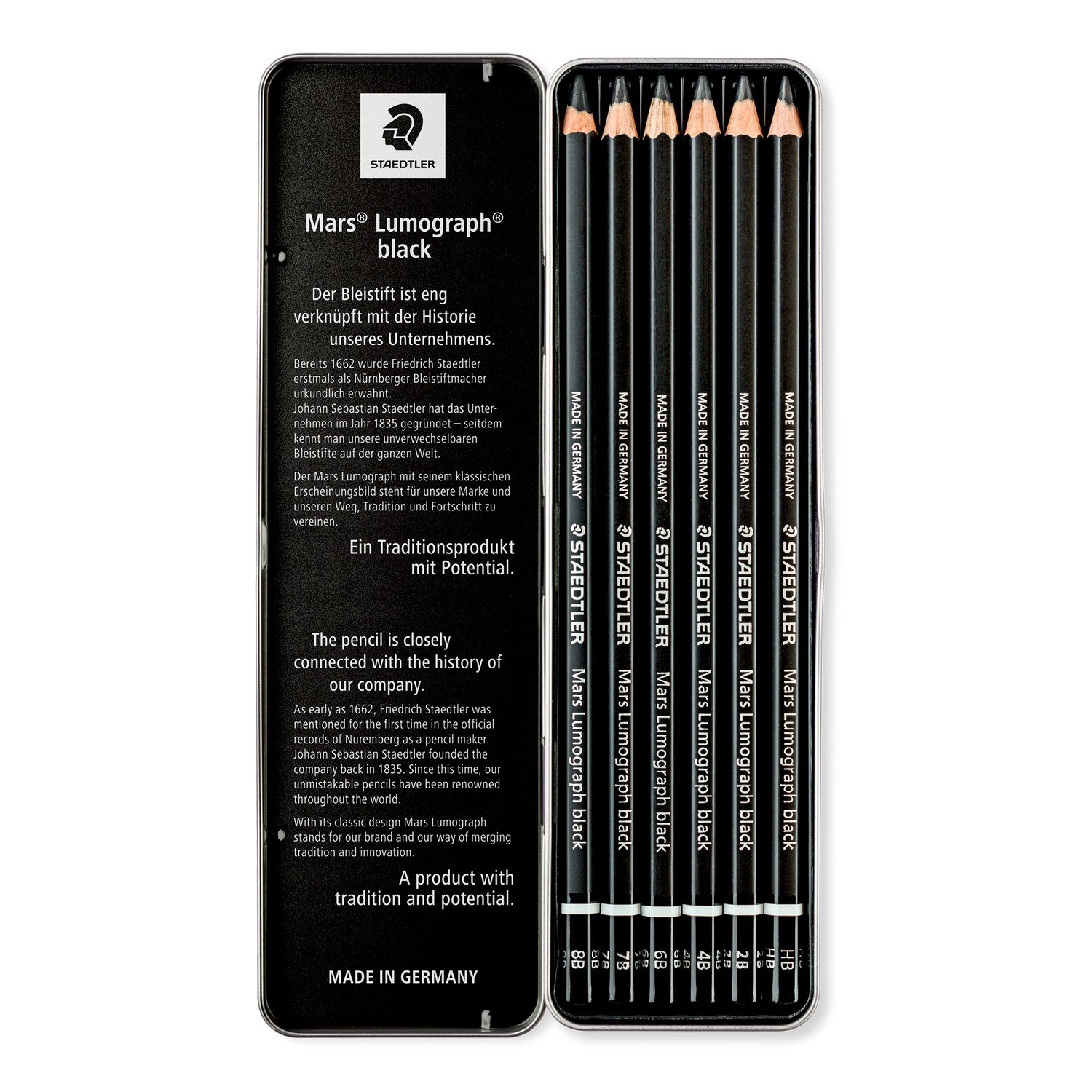 Staedtler Drawing Or Sketch Pencils Wood (100B G6),Black