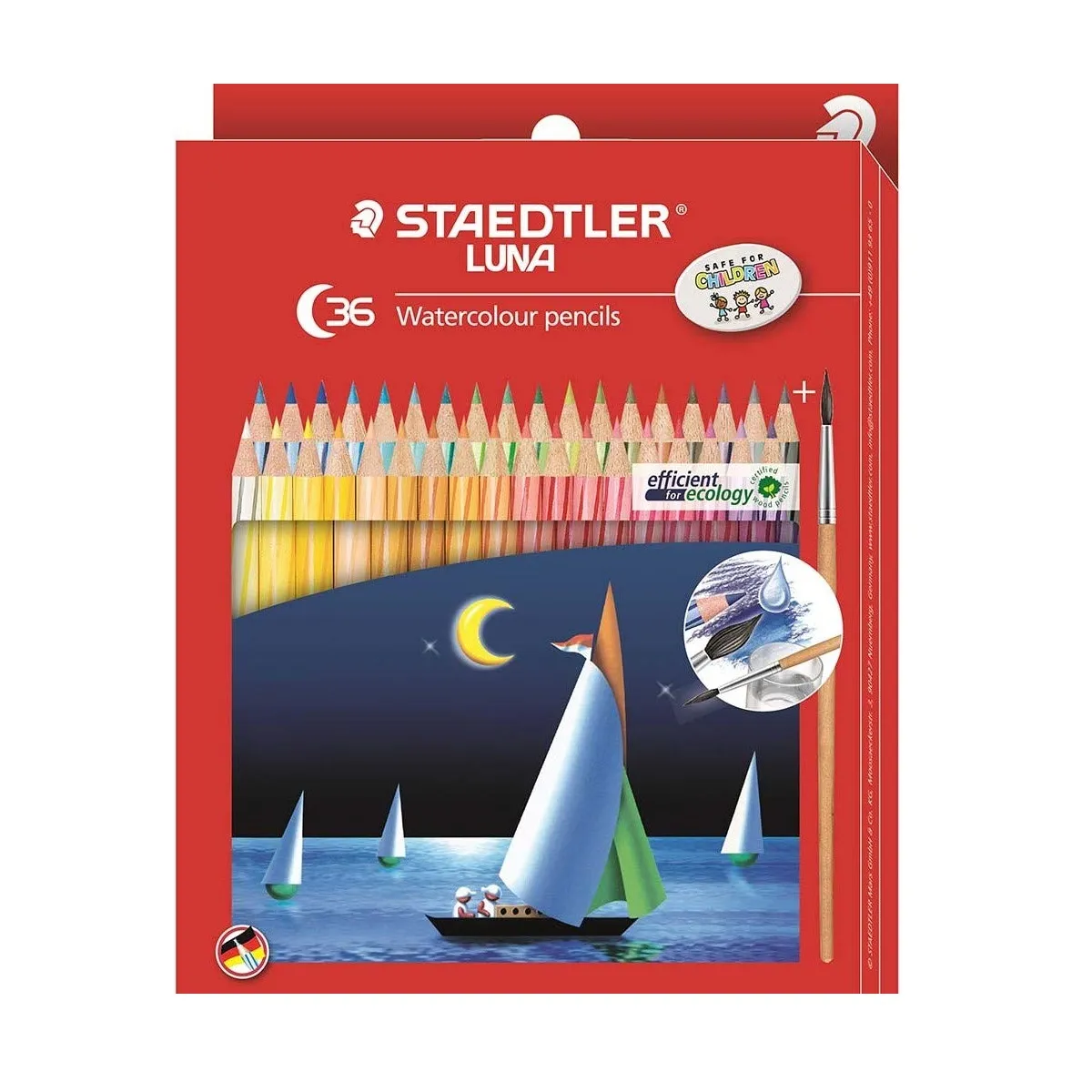 Staedtler Luna Aquarelle Water Color Pencil, 36 Shades