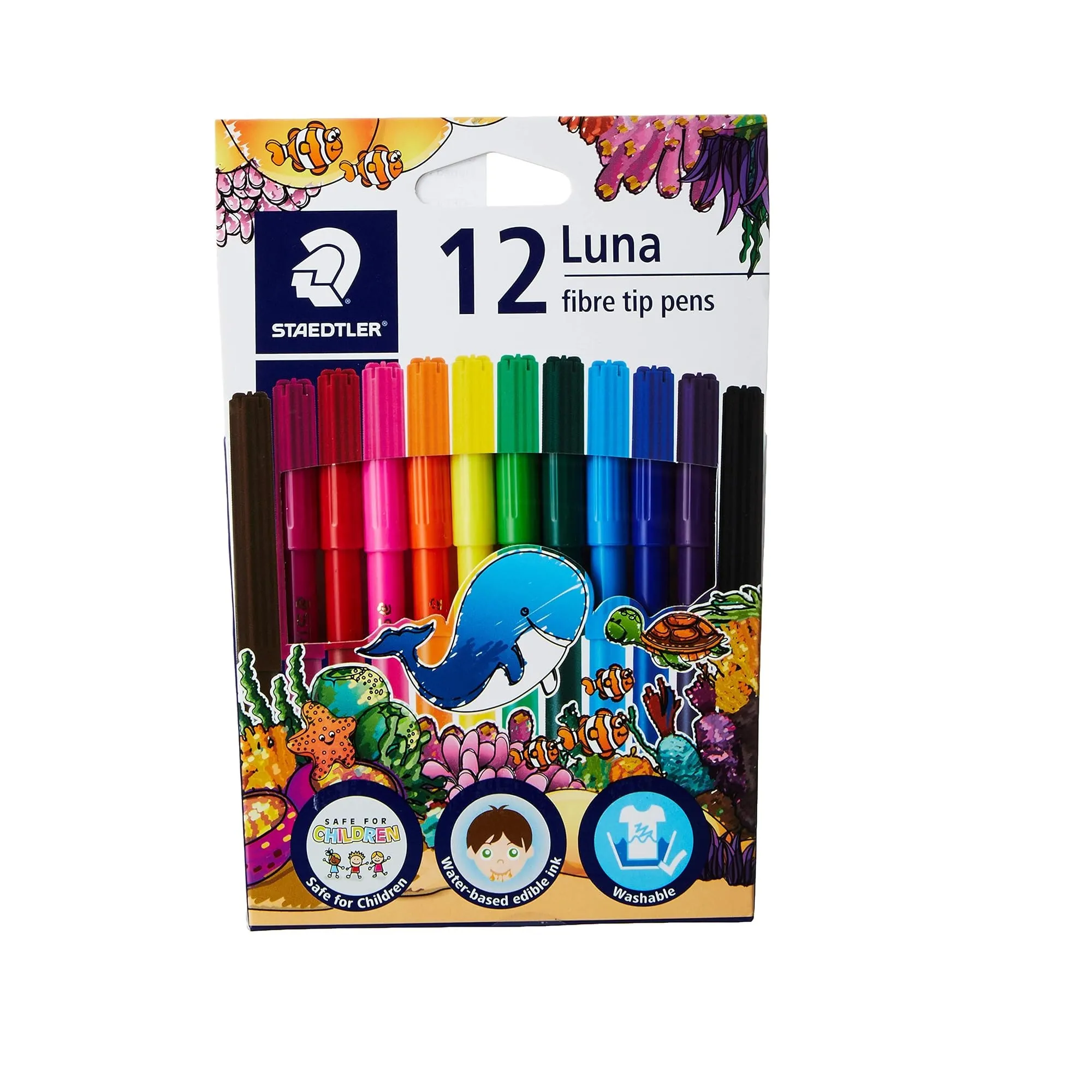 Staedtler Luna Fibre Tip Pens 12 Colours 327 Lwp12