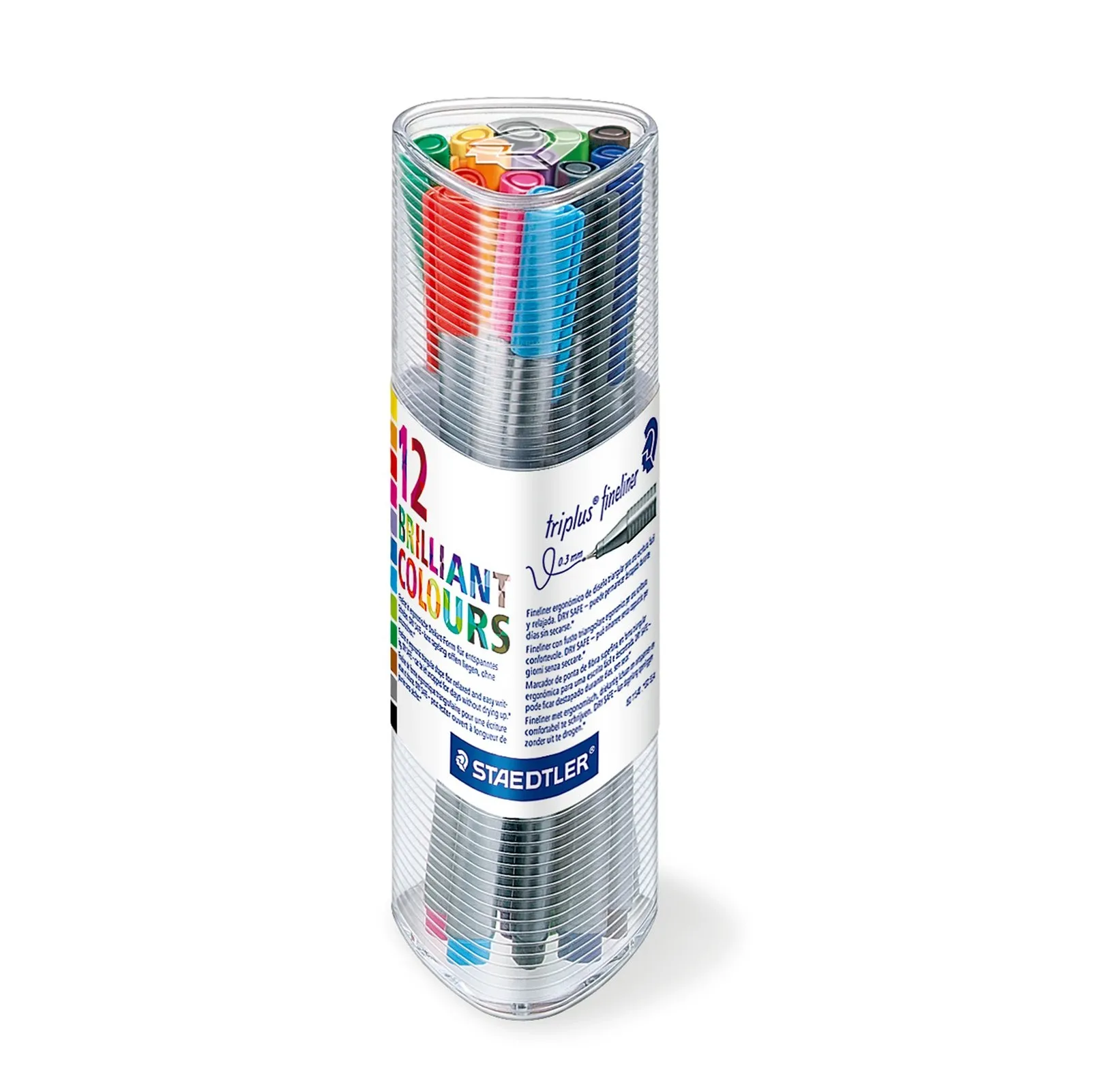 Staedtler Triplus Fineliner 0.3mm Pen Set - Pack of 12 Multicolor