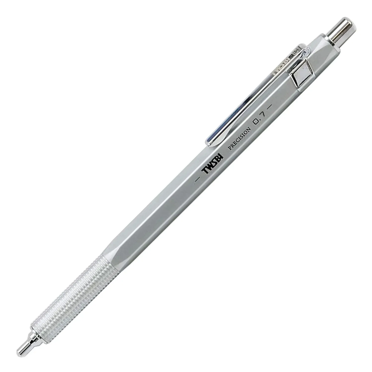 TWSBI Precision Mechanical Pencil - Retractable Tip - 0.7 mm - Silver
