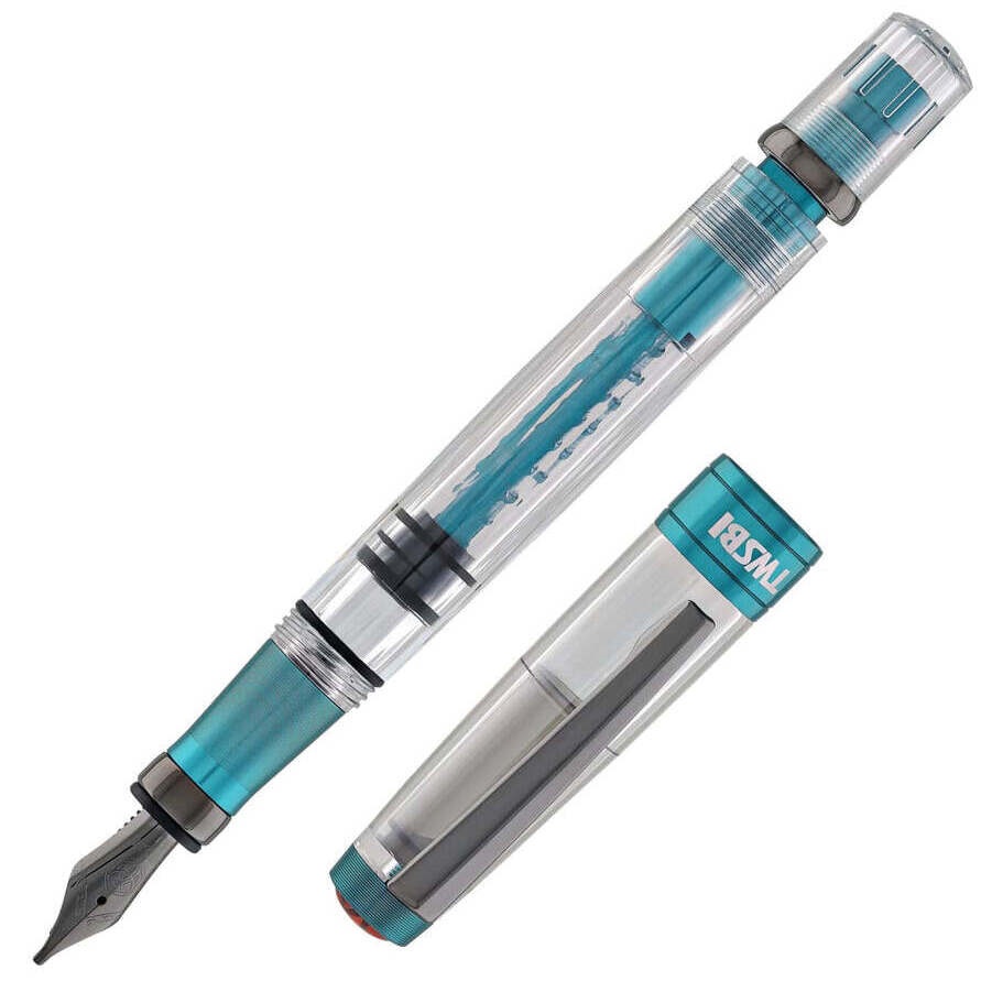 TWSBI Diamond 580ALR Fountain Pen In Caribbean With Onyx Extra Fine