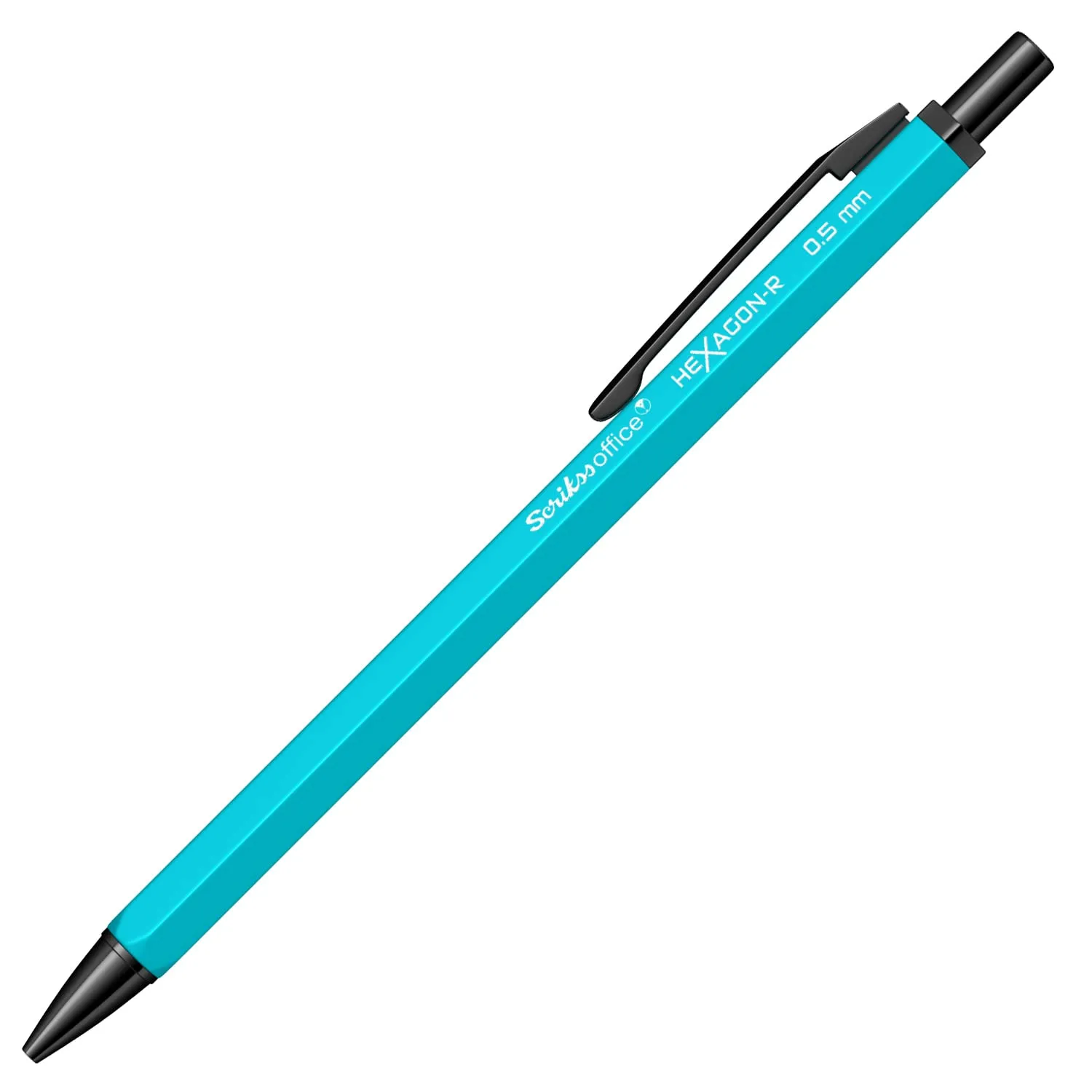 Scrikss 0.5 mm Cute Aesthetic Mechanical Clutch Lead Pen Pencil | for Drafting Sketching Drawing | Blue Penpencil | Hexagon-R