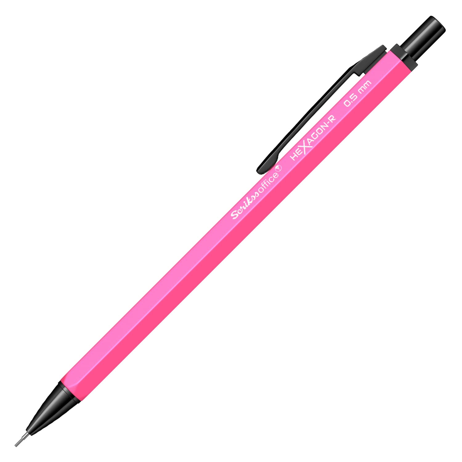 Scrikss 0.5 Mm Cute Aesthetic Mechanical Clutch Lead Pen Pencil | For Drafting Sketching Drawing | Pink Penpencil | Hexagon-R