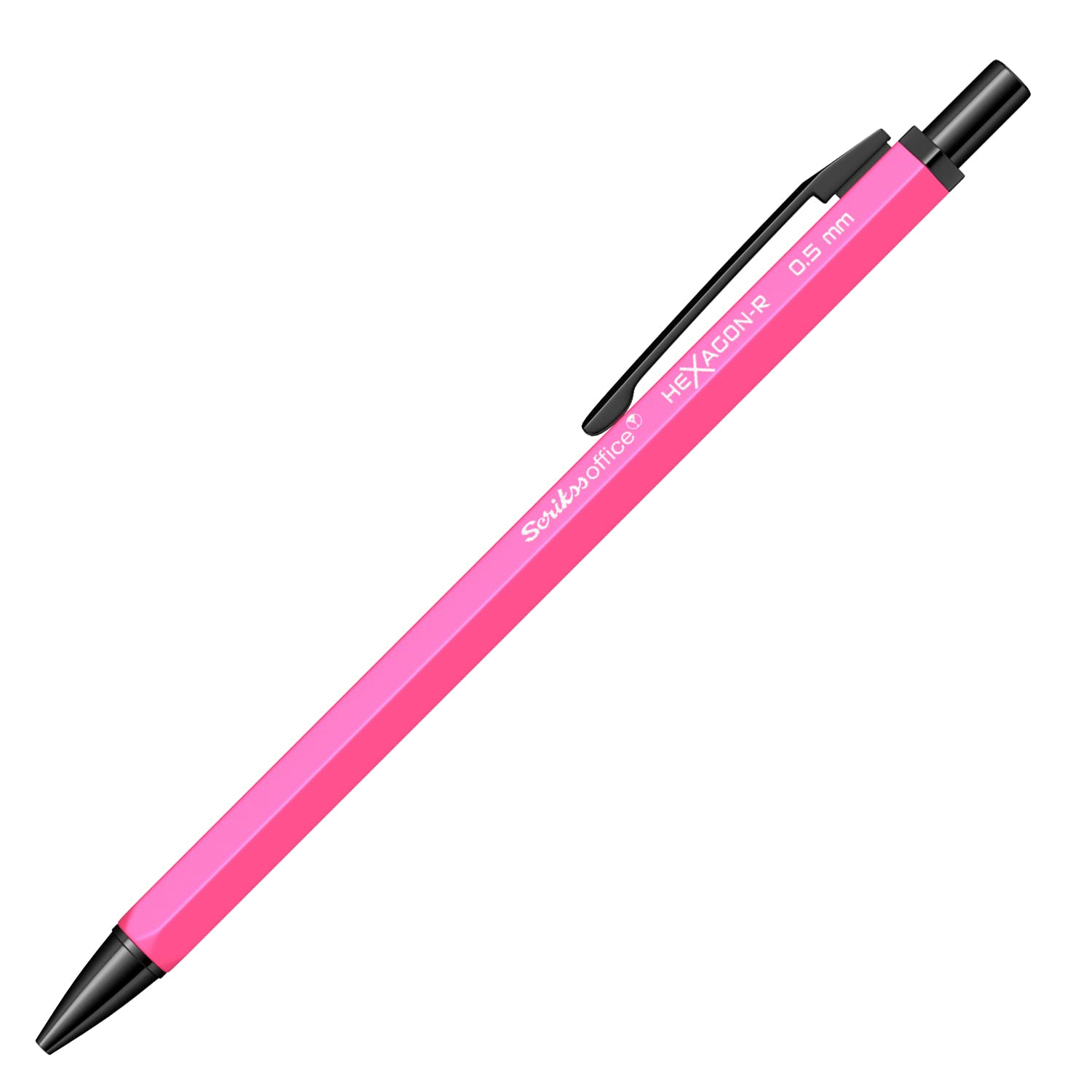 Scrikss 0.5 Mm Cute Aesthetic Mechanical Clutch Lead Pen Pencil | For Drafting Sketching Drawing | Pink Penpencil | Hexagon-R