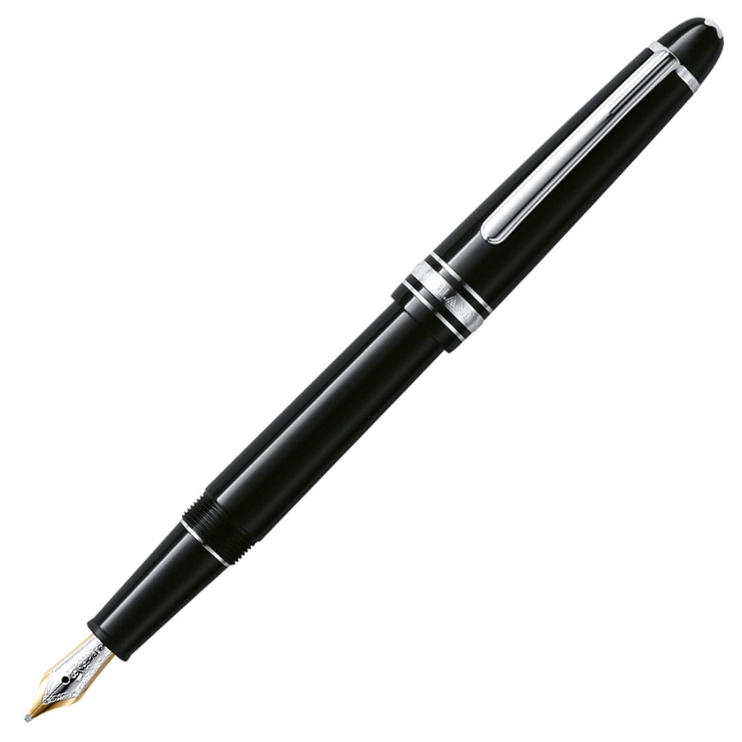 MONTBLANC 145-Meisterstuck Classique Platinum Fountain Pen, Medium Nib (106522)