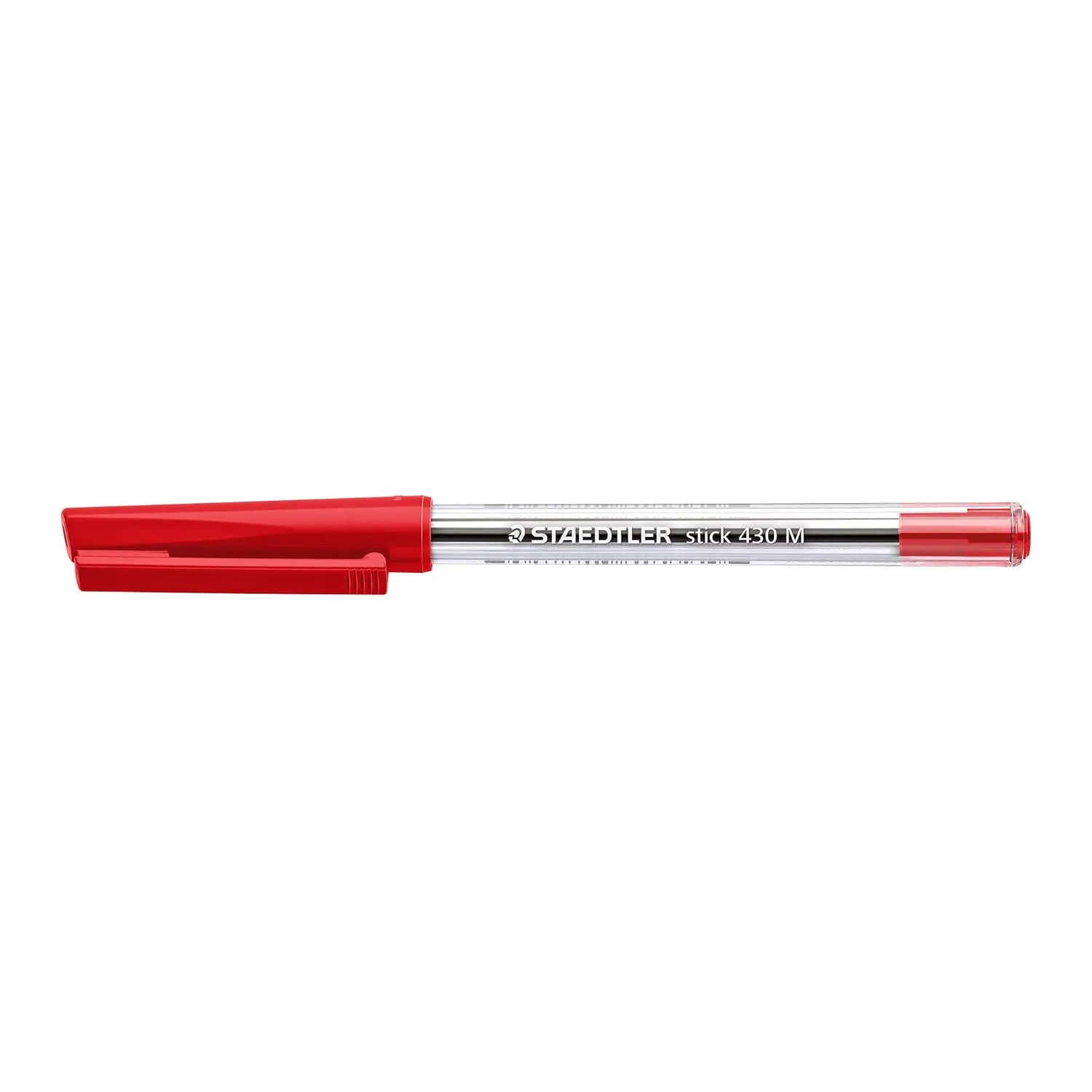 Staedtler Stick 430 M-2 Medium Ballpoint Pen - Red (Box of 10)