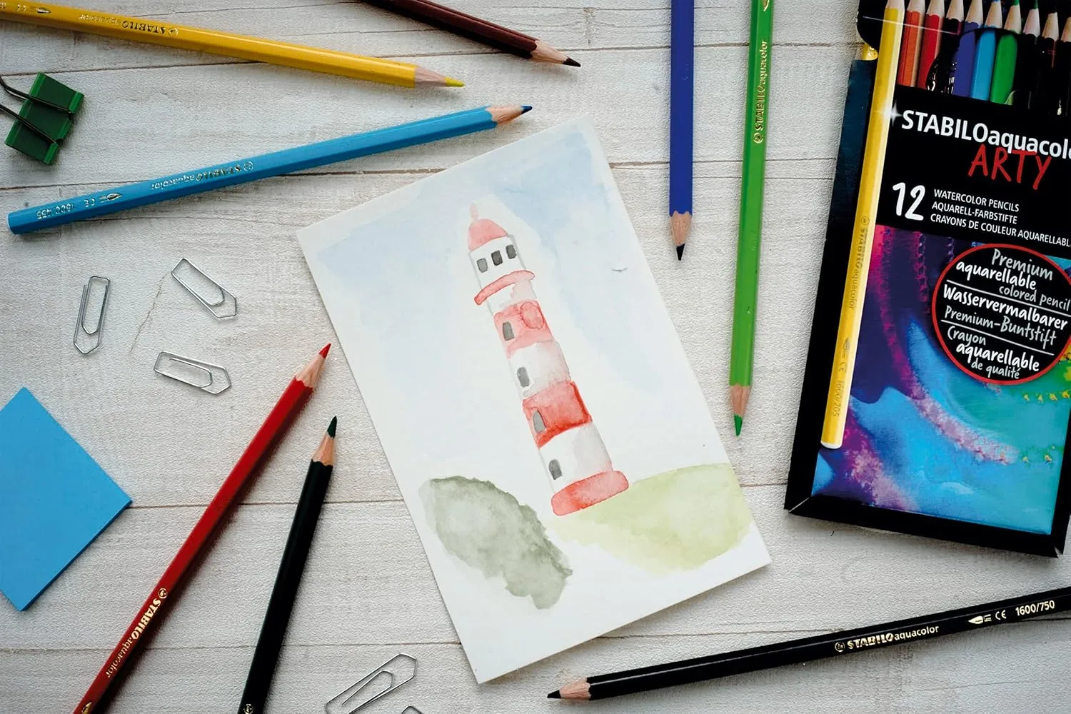 STABILO Aquacolor Colored Pencil Set, 36-Colors (1636-5)