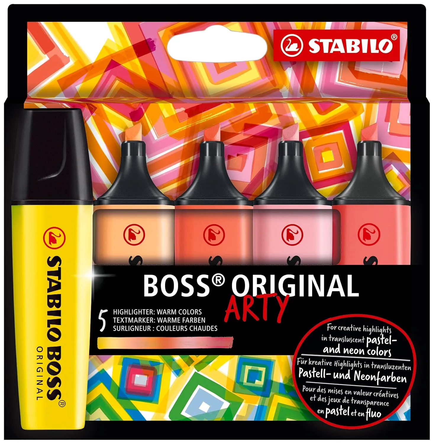 STABILO Boss Original Highlighter Set of 5 5 Warm Colors