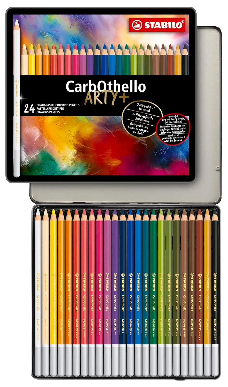 STABILO CarbOthello Pastel Pencil Set - Pack of 24 (Multicolour)