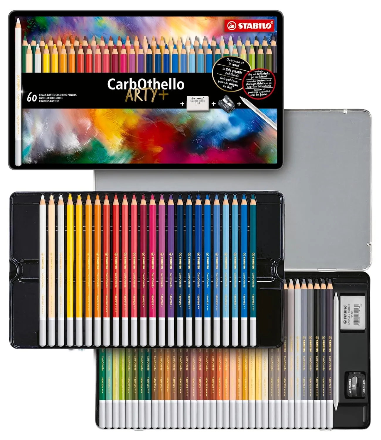 STABILO CarbOthello Pastel Pencil Set - Pack of 60 (Multicolour)