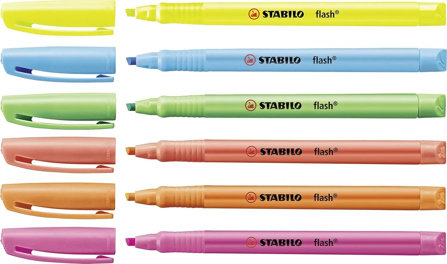 STABILO Cute Highlighter Pens | Flash | Pack of 6 | Assorted Colours