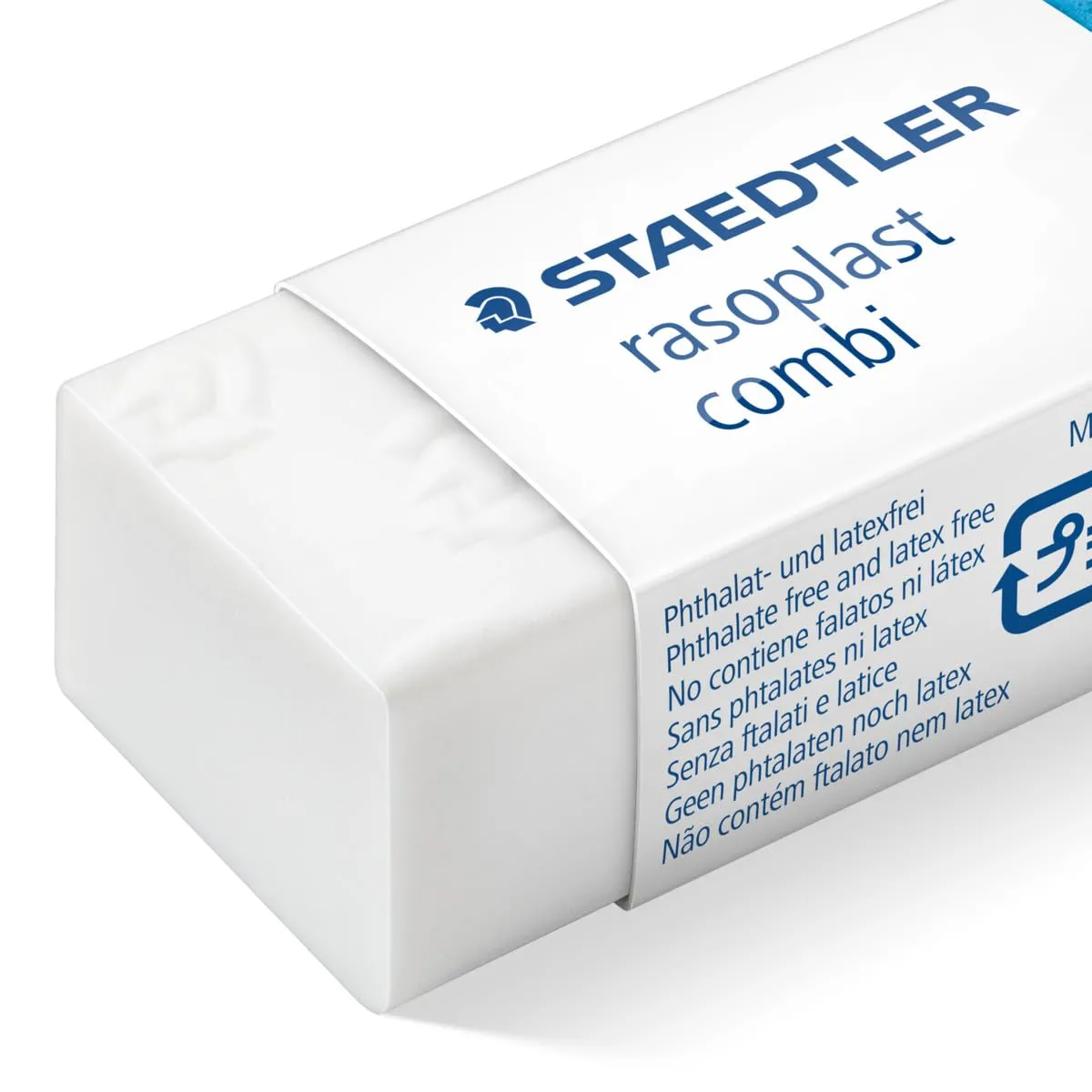 Staedtler 526 BT30 Rasoplast Combo Eraser for Ink and Graphite - Pack 30
