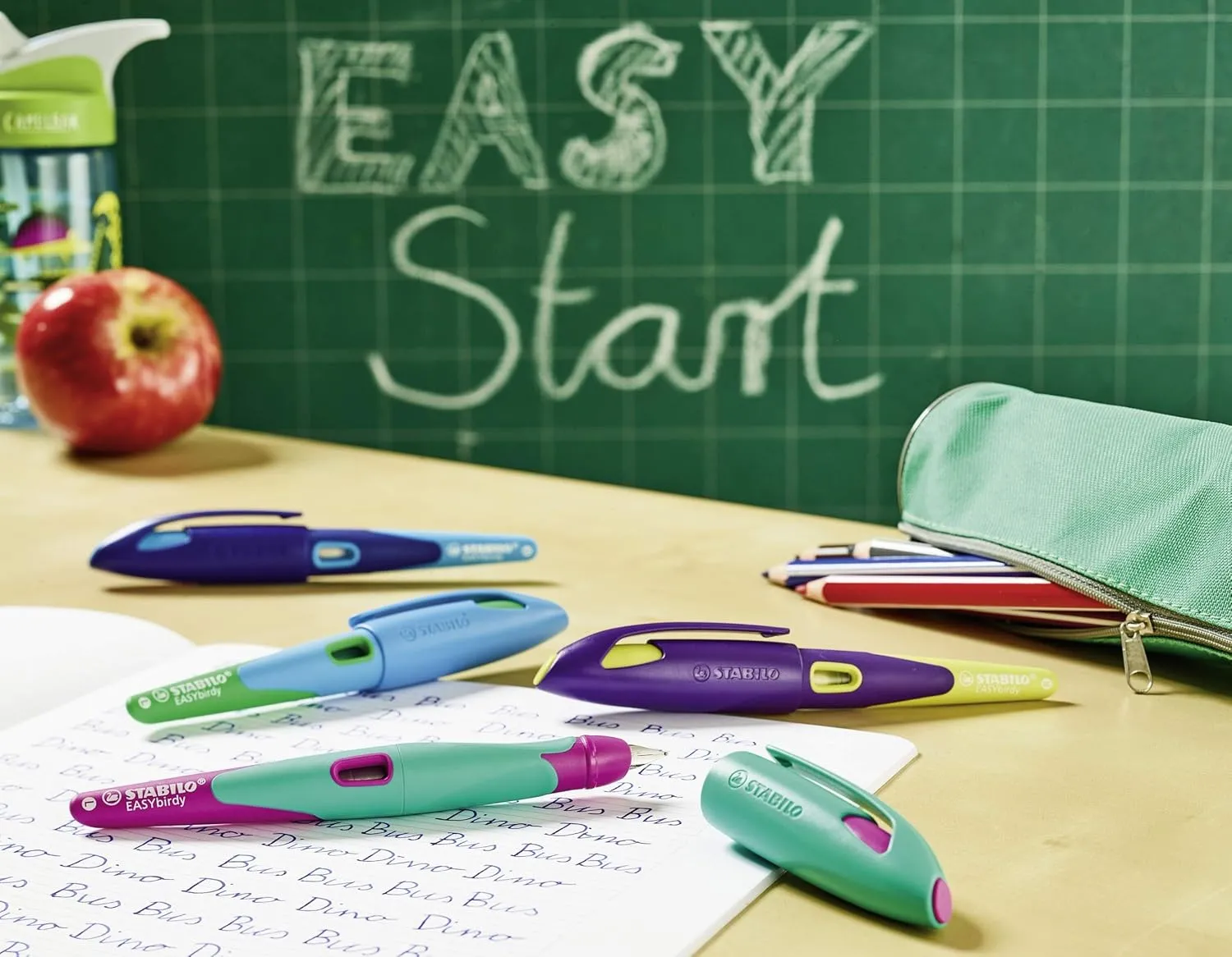 STABILO Ergonomic School Fountain Pen EASYbirdy - M Nib - Left Handed - Berry/Pink