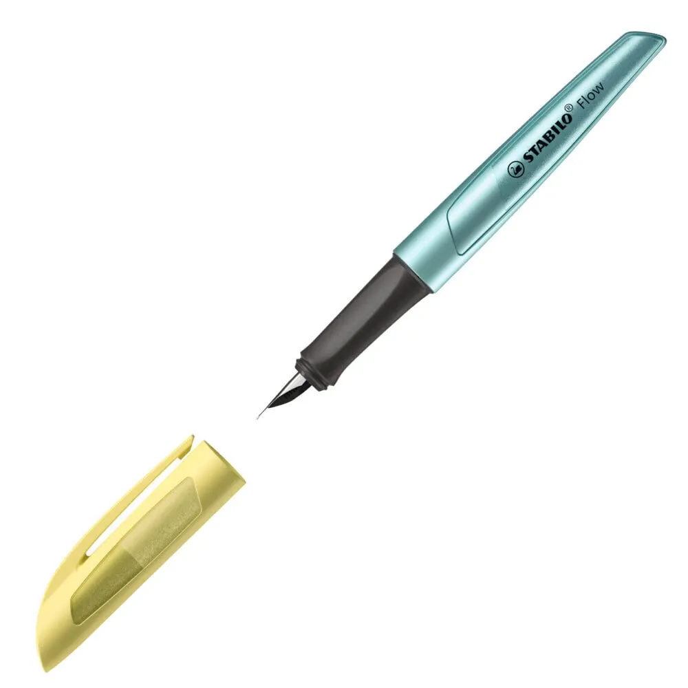 STABILO Flow COSMETIC, Fountain Pen - Citrus Chill with 1 blue ink catridge