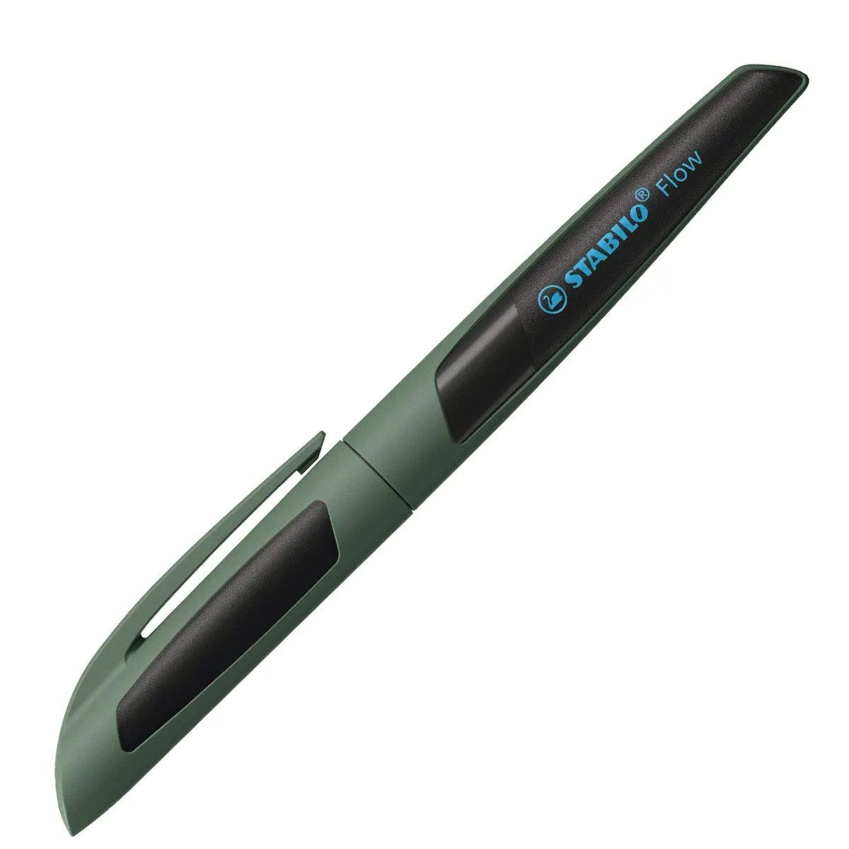 STABILO Flow SPORTY Fountain Ink Pen - Forest/Black   1 Blue Ink Cartridge