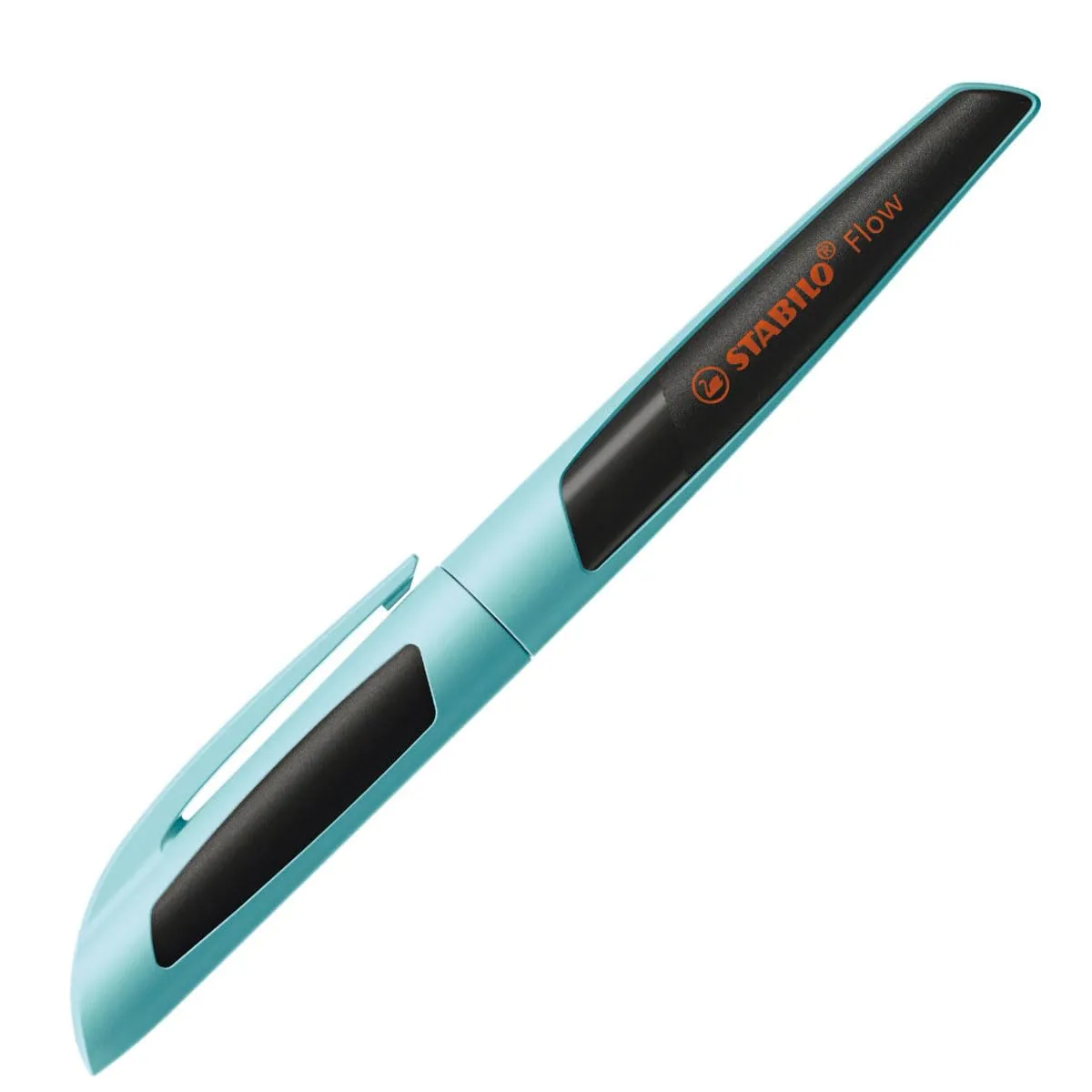 STABILO Flow SPORTY Fountain Pen - Purist Blue/Black   1 Blue Ink Cartridge