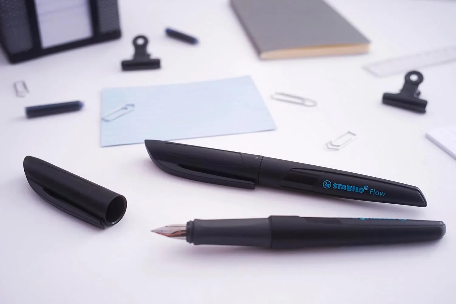 STABILO Fountain Ink Pen | Medium Nib | Flow ACTIVE | Black