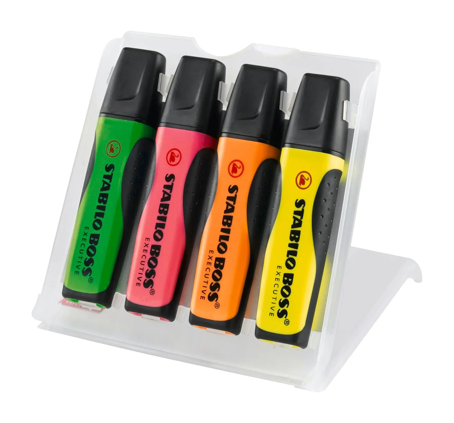 STABILO Highlighter BOSS EXECUTIVE - Pack of 4 - green, pink, orange, yellow