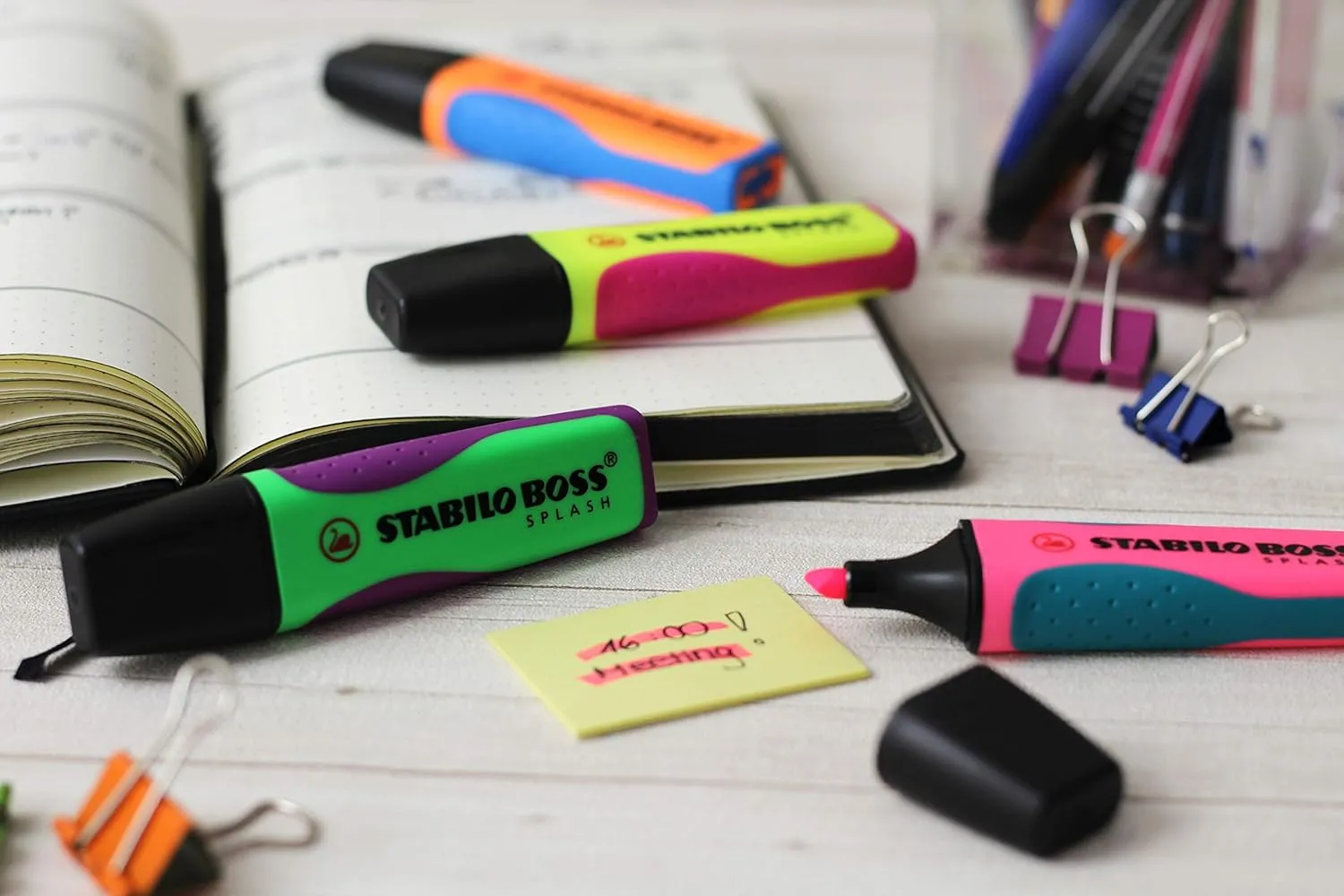 STABILO Highlighter BOSS SPLASH - Wallet of 4 - Assorted Colours