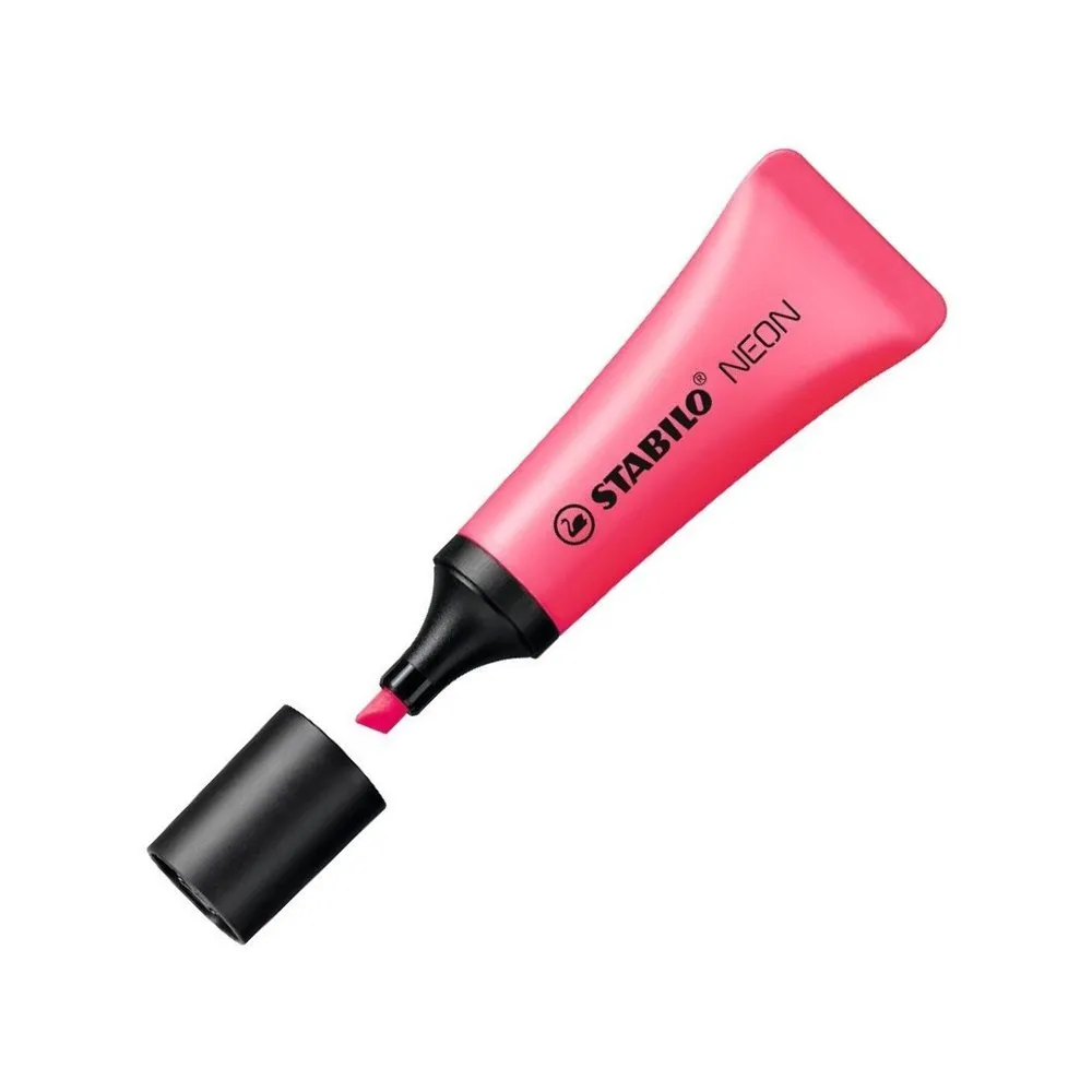 STABILO NEON Highlighter Pen | Yellow Green Pink | Pack of 3