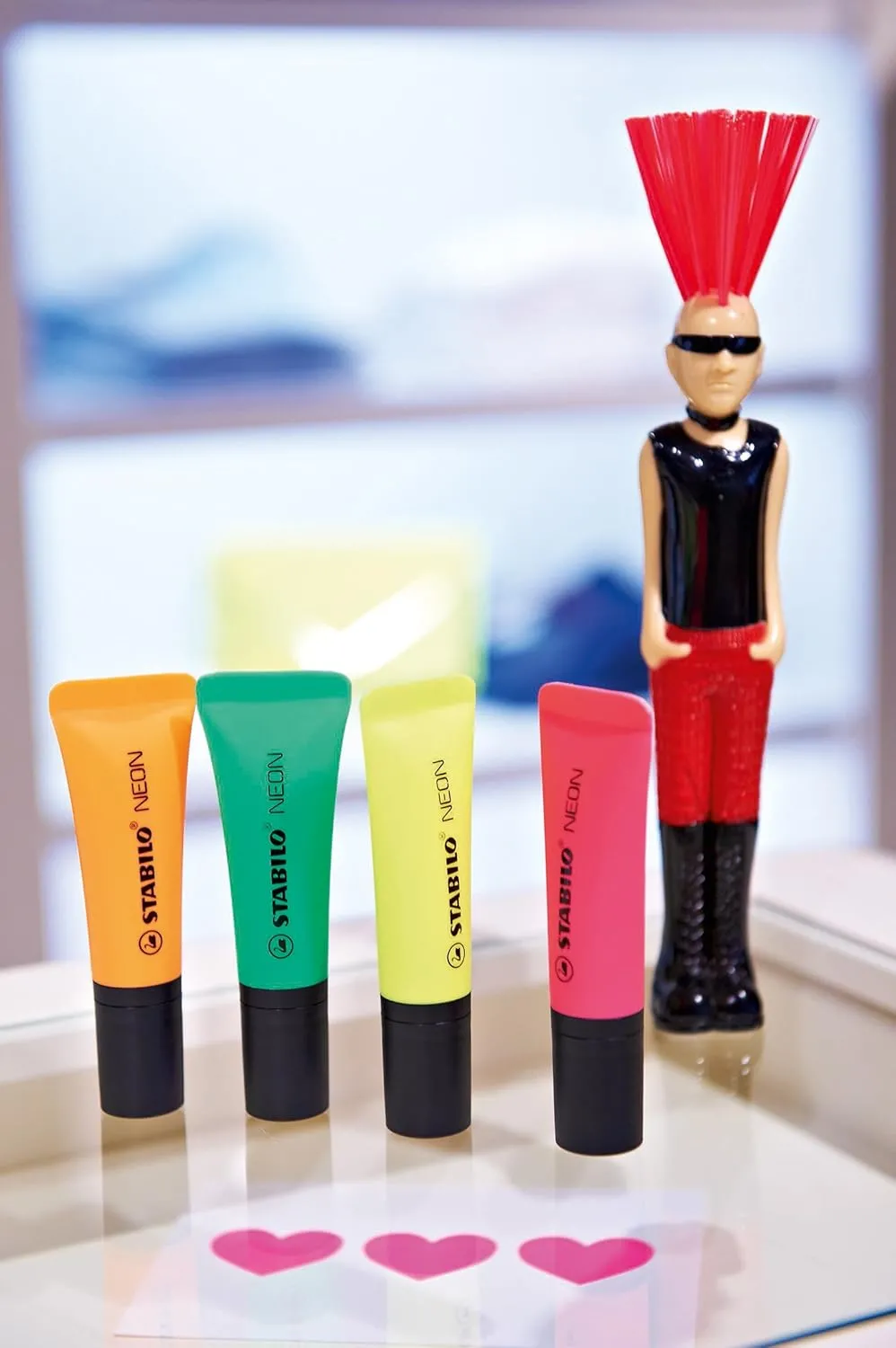 STABILO Neon Highlighter Pen Set | Yellow Green Pink Orage Magenta | Multicolor