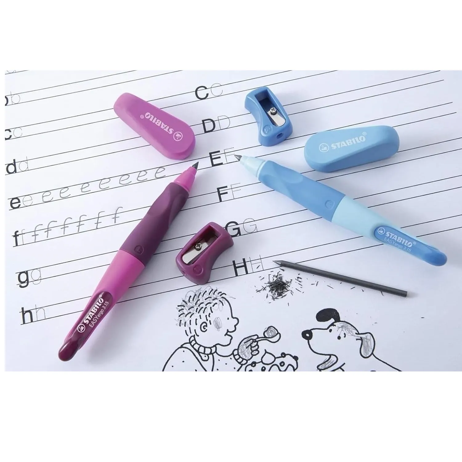 STABILO Handwriting Pencil EASYergo 3.15 - Right Handed - Pink/Lilac