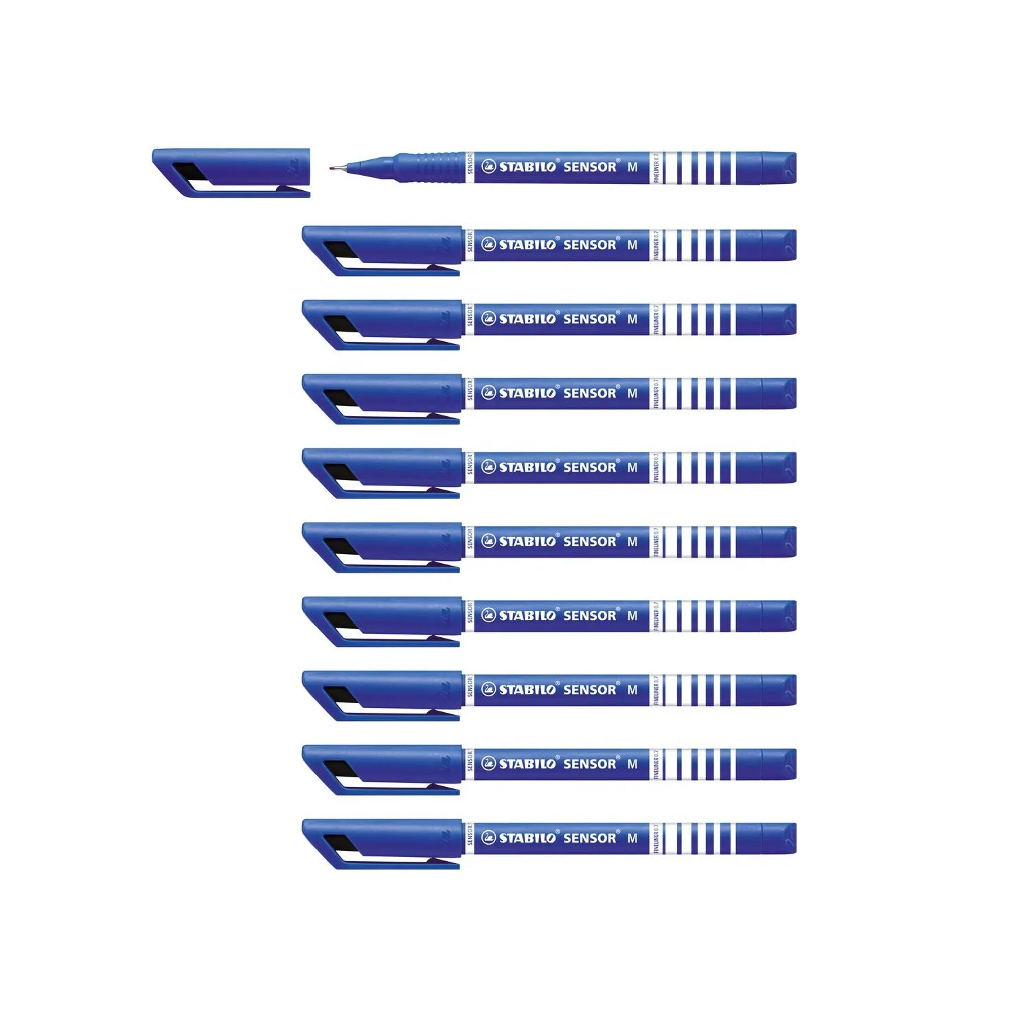 STABILO Fineliner SENSOR M Box of 10 Blue