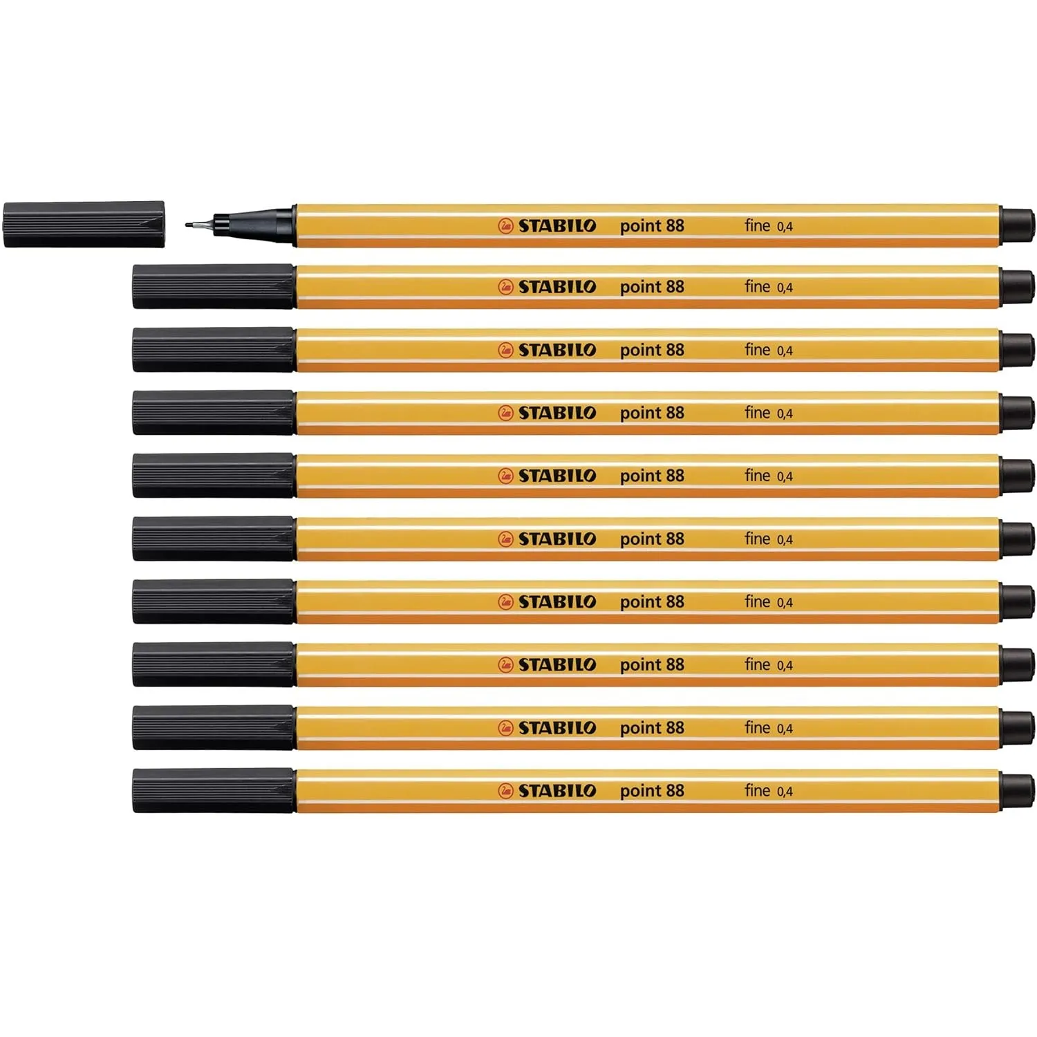 STABILO Fineliner Point 88-10 Pieces - Black