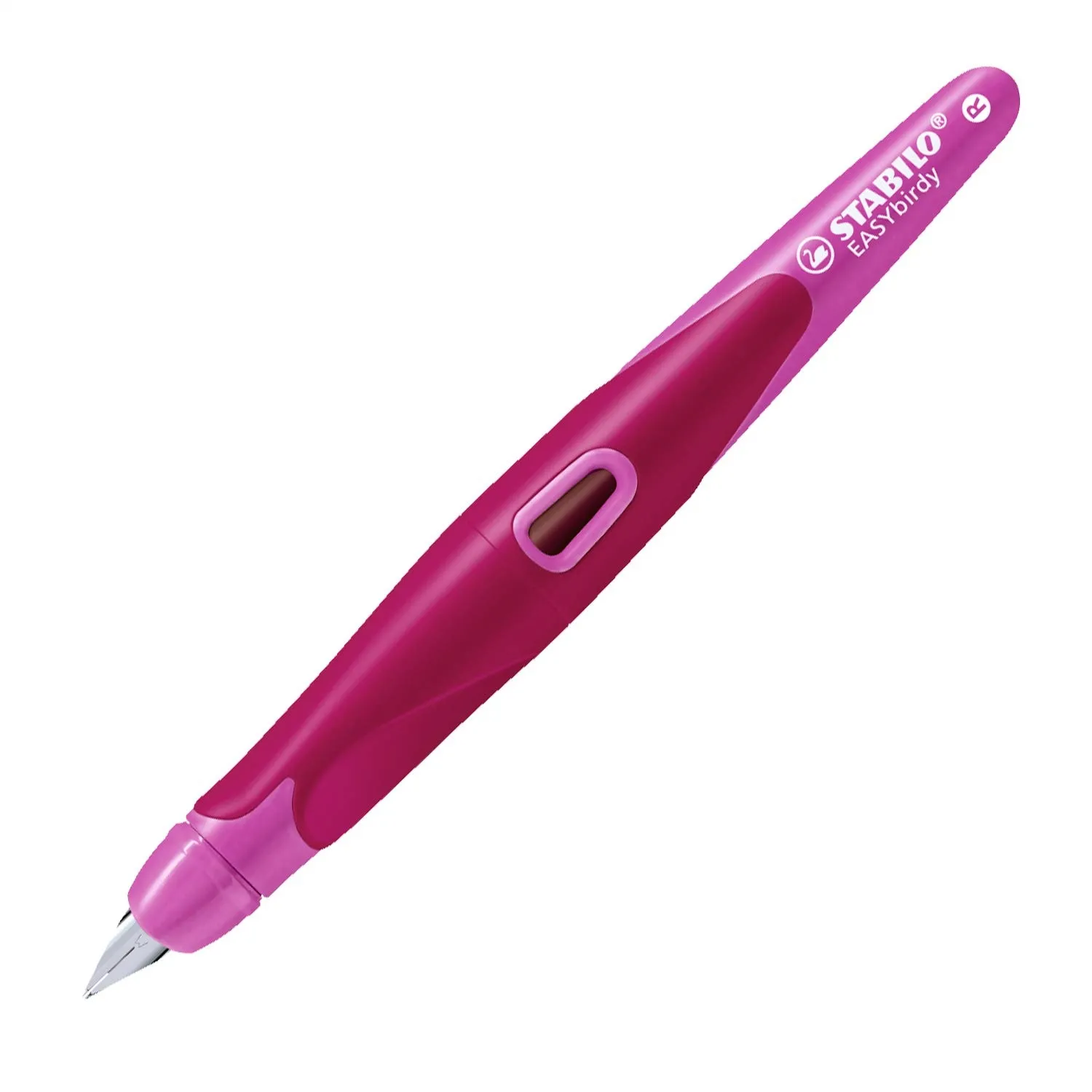 STABILO Ergonomic School Fountain Pen EASYbirdy - M Nib - Right Handed - Berry/Pink