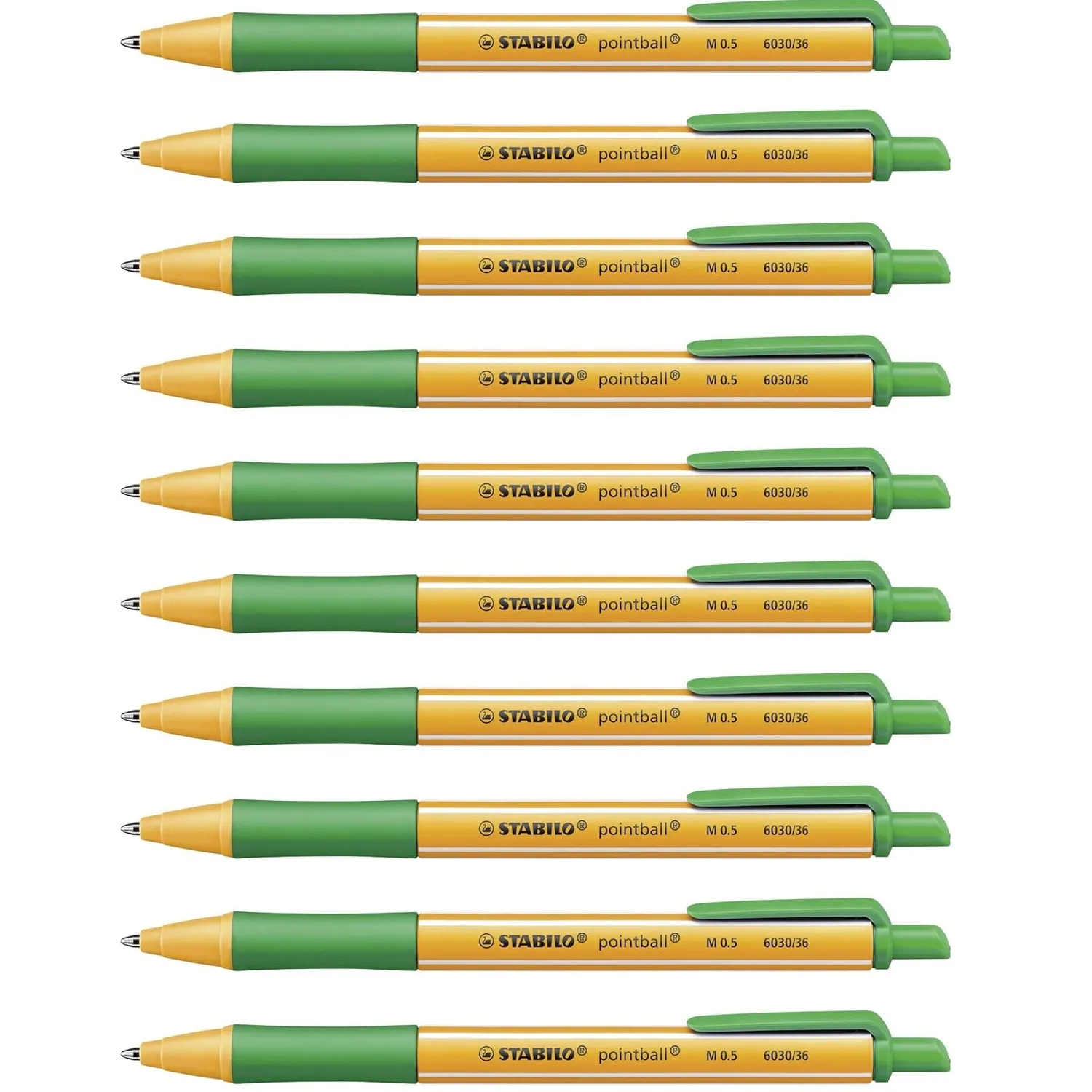STABILO Ballpoint Pen pointball - Pack of 10 - Green