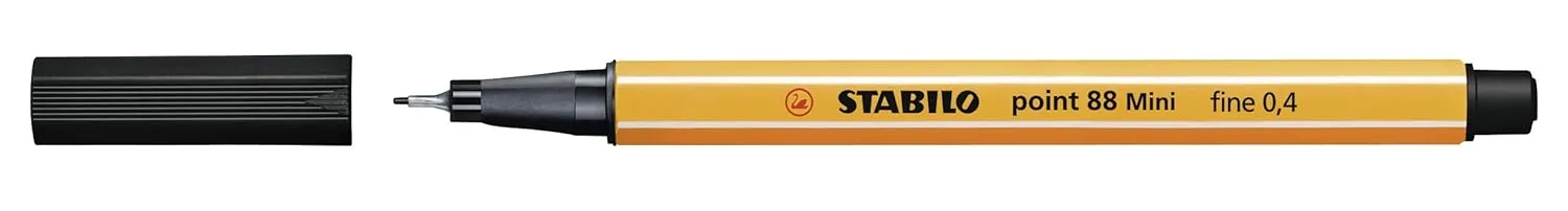 STABILO Point 88 Mini - Fineliner - Wallet of 12 (Assorted Colours)