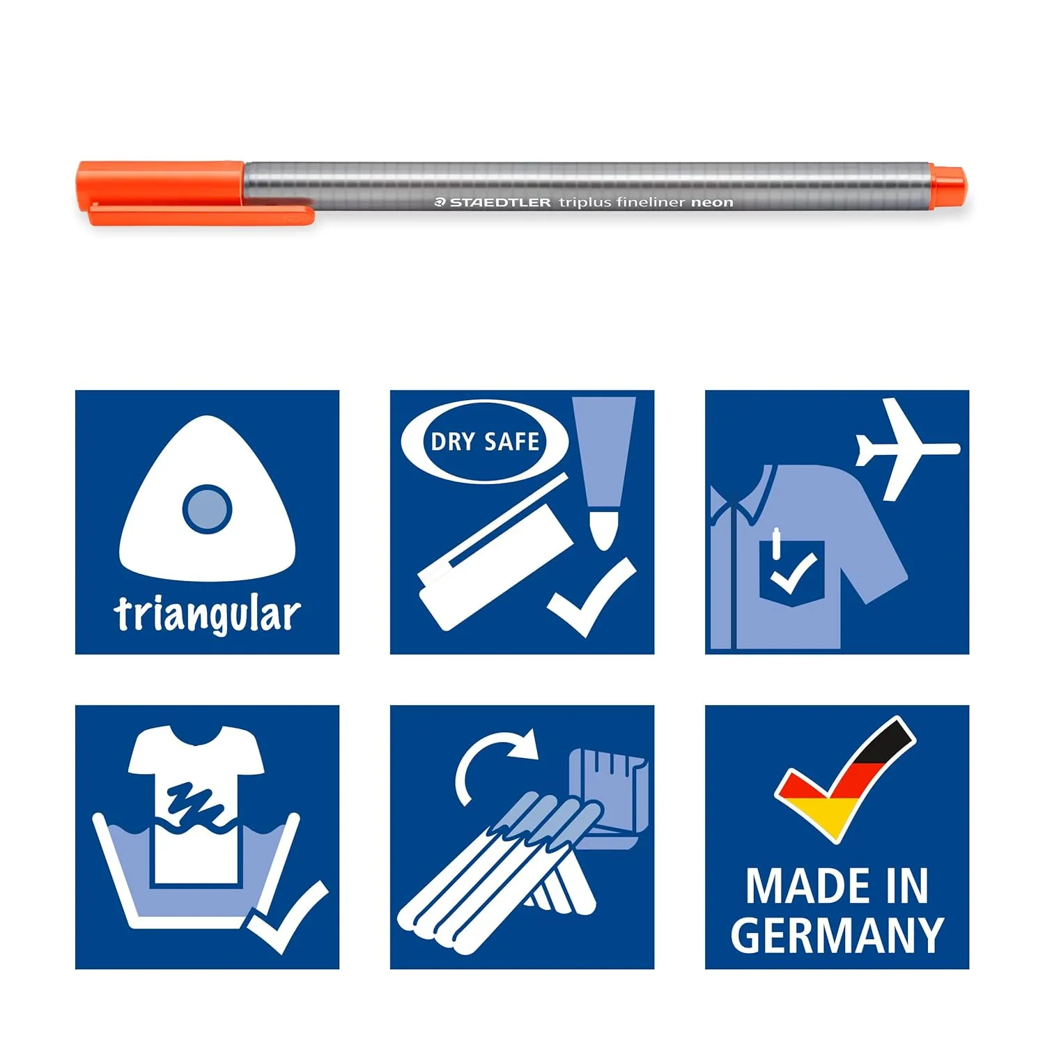 Staedtler Fineliner Pens In Stand Up Box, 6 Shades