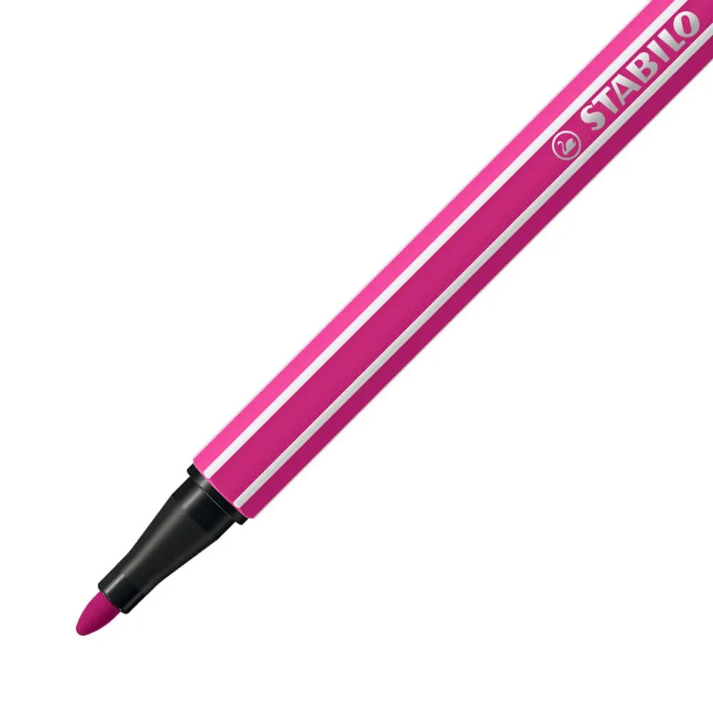 STABILO Premium Fibre-Tip Fine Point Pen Pen 68 - Arty - Rollerset Of 25 - Mixed Colours, Multicolor