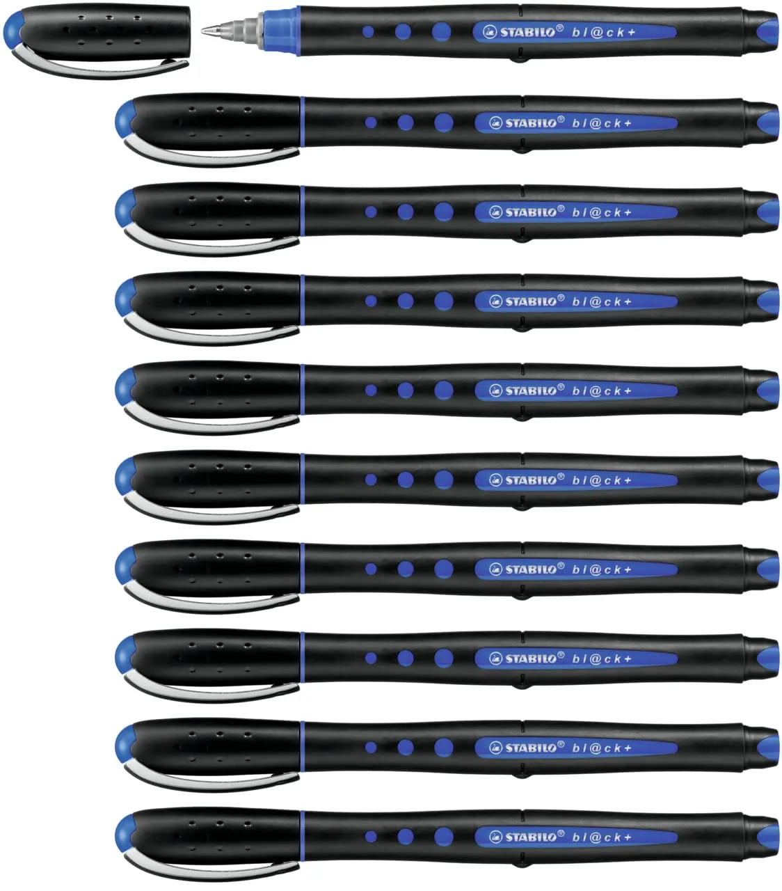 STABILO Rollerball bl@ck  Box of 10 Blue