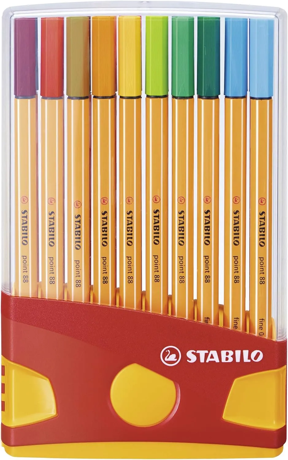 STABILO Point 88 - Fineliner - Desk Set - Wallet of 20 (Assorted Colours)